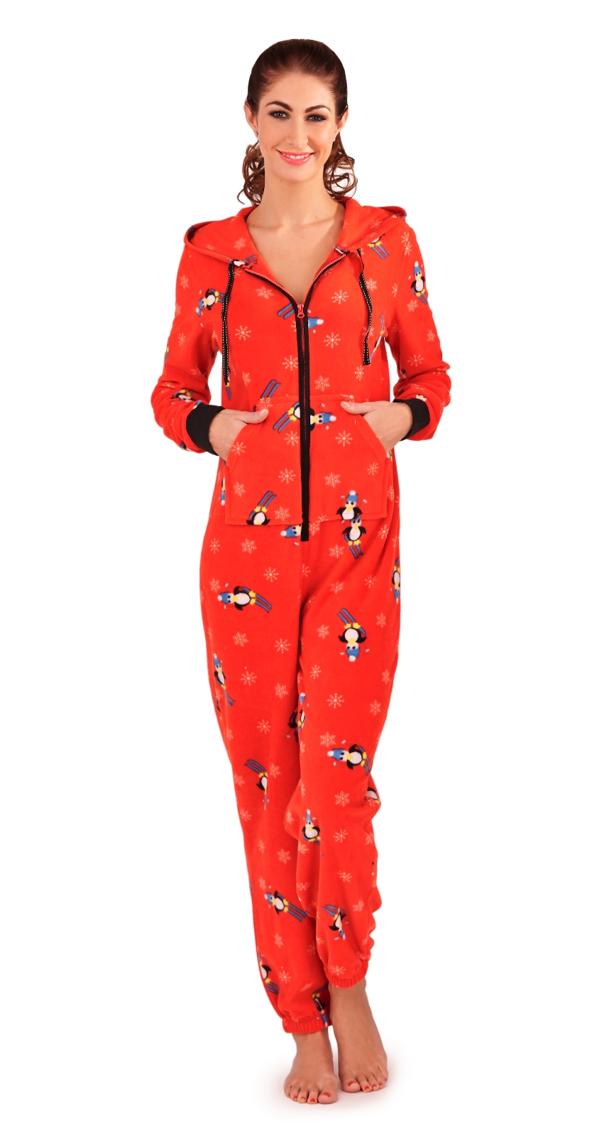 Womens Luxury Onesie All In One Hooded Pyjamas Pjs Jumpsuit Ladies Size